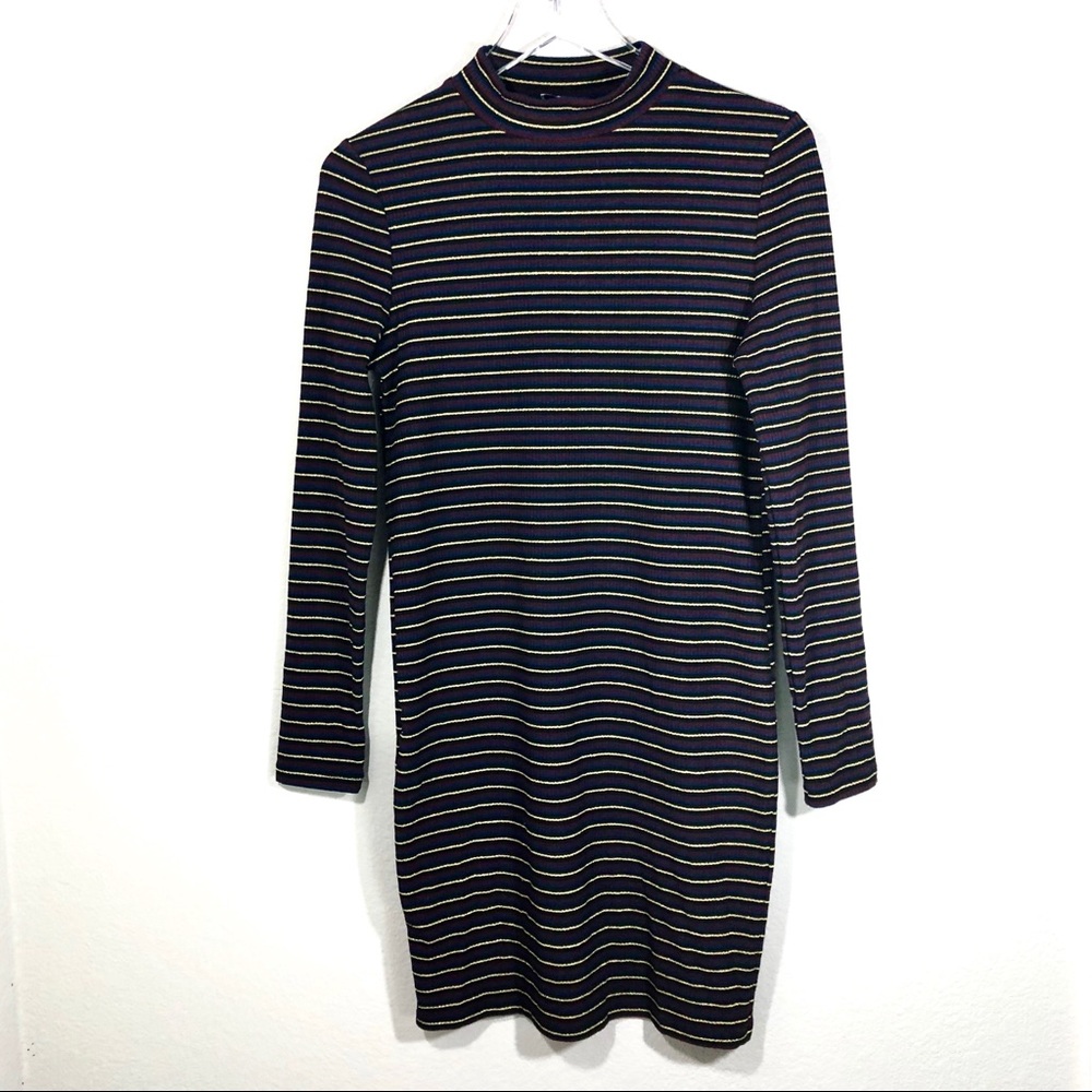 TOPSHOP STRIPED BODYCON DRESS